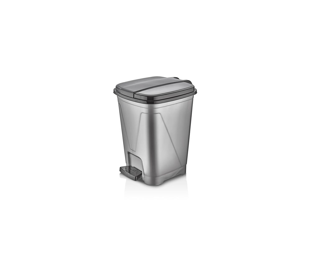 1 No Kare Pedallı Çöp Kovası - 5 Lt